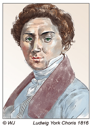 Ludwig York Choris 1816, deutsch-russischer Maler, Zeichner sowie Lithograf