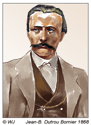 Dutrou Bornier, ein französischer Kapitän  führt als Despot von 1869 bis 1876 eine Schaffarm auf der Osterinsel
