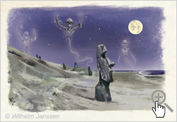 Bild 043: Aku-Aku Geister auf der Osterinsel