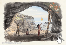 Bild 050 Studie: Felsmalereien in der Ana Kai Tangata Höhle