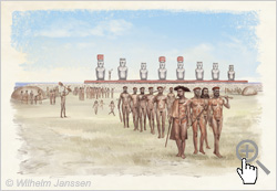 Bild 129-01: Krieger am One Makihi brechen auf