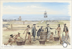 Bild 150 Studie: James Cook 1774 auf der Osterinsel