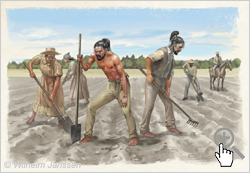 Bild 167 Studie: Rapanui von der Osterinsel in Peru als Arbeitssklaven