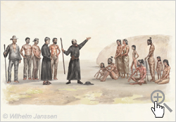 Bild 171 Studie: Die Missionare H. Roussel und E. Eyraud 1866 auf der Osterinsel