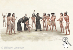 Bild 172-01 Studie: Die Missionare 1866 auf der Osterinsel
