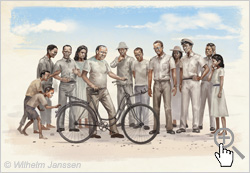 Bild 209 Studie: das erste Fahrrad auf der Osterinsel kommt 1934