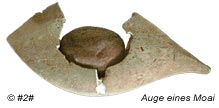 An der Ahu Anlage Nau-Nau gefundenes Fragment eines Moai-Auges