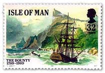 Die Bounty ankert vor Pitcairn