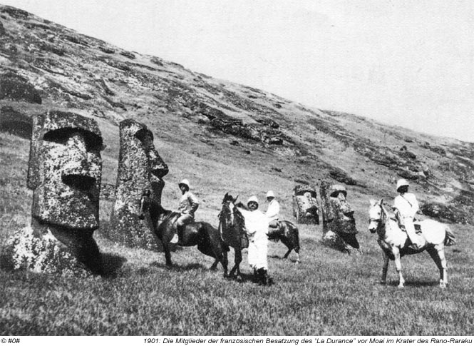 Die Rapa Nui im Jahre 1901 in Hanga Roa - Osterinsel
