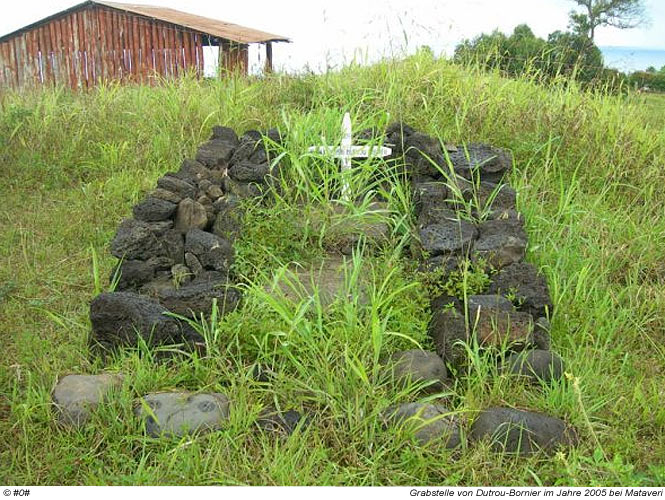 die einsame Grabstelle des Dutrou Bornier auf der Osterinsel