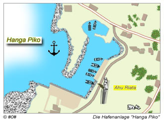 Hafen Hanga Piko und Schiffsverbindungen zur Osterinsel