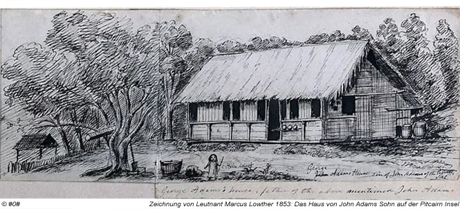 Das Haus des Bounty-Meuterers John Adams Sohn auf den Pitcairn-Inseln