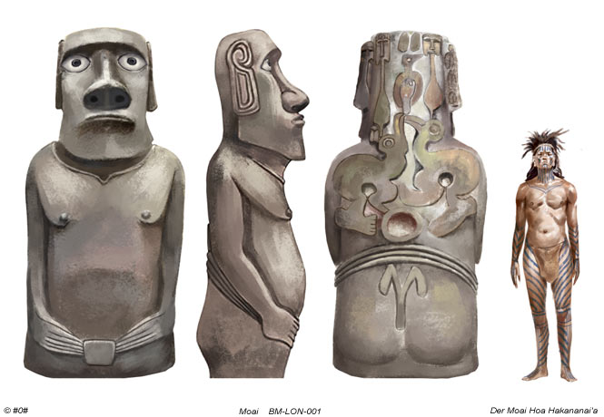 Moai Hoa Hakananai'a - angeblich Prototyp aller Moai