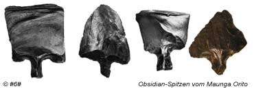 Obsidianspitzen vom Orito - Osterinsel