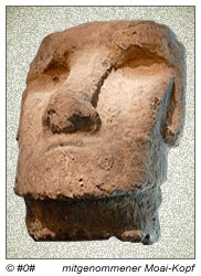 Der Kapitän der "La Flore" will 1872 einen Moai von der Osterinsel mitnehmen, die Crew nimmt allerdings nur einen Kopf mit