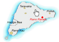 Inselkarte und Rano Raraku - der Moai-Steinbruch von der Osterinsel