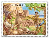 Briefmarke - Romanfigur Robinson Crusoe