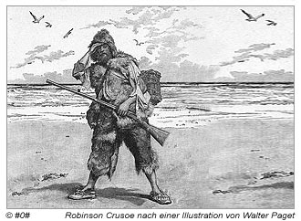 Robinson Crusoe  nach einer Illustration von Walter Paget