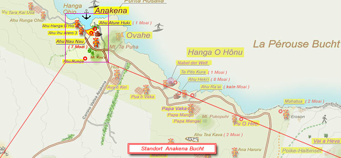 Standort-Karte Anakena Bucht