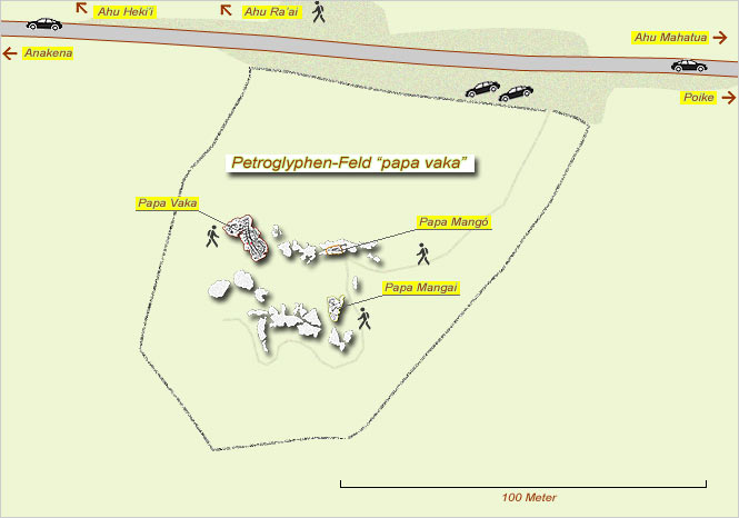 Petroglyphen-Feld Papa Vaka