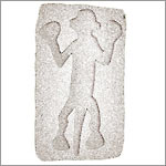 Petroglyphe "menschliche Darstellung" am Anakena
