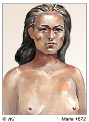 Marie, eine junge Rapanui-Frau aus der Erzählung von Pierre Loti 1872