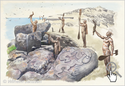 Bild 009 Studie: Die Tangata-Manu Petroglyphen am Orongo