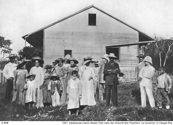 Die Rapa Nui im Jahre 1901 in Hanga Roa - Osterinsel