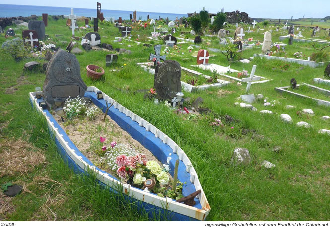 der eigentümliche Friedhof auf der Osterinsel