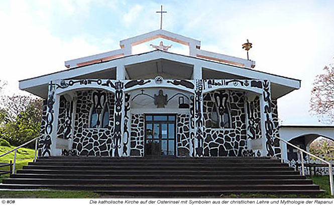 die örtliche Kirche auf der Osterinsel