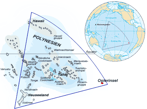 Die Osterinsel in Zahlern - Das Polynesische Dreieck