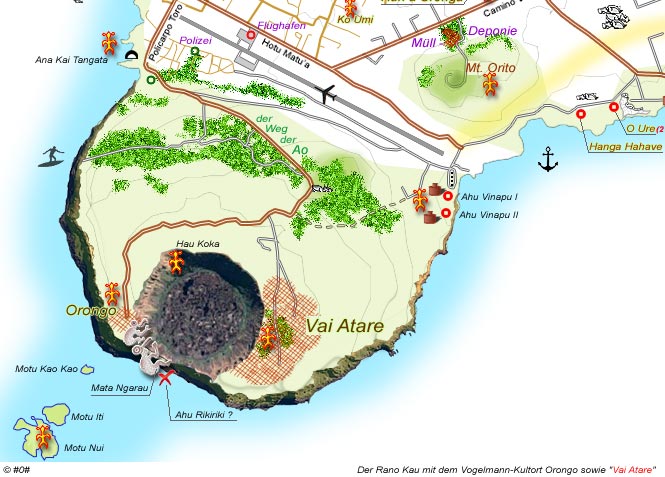 Rano Kau mit der Orongo-Kultstätte und Vai Atare