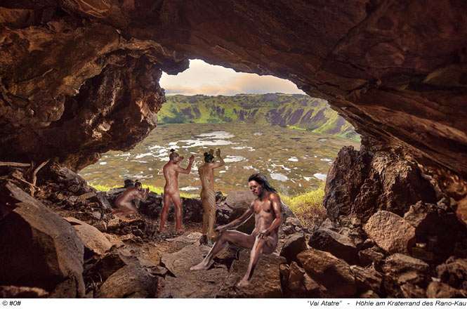 Höhle am Kraterrand des Rano Kau