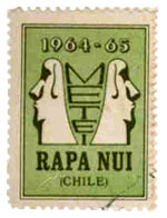 Erinnerungsbriefmarke anlässlich der kanadischen Medical Expedition zur Osterinsel im Jahre 1964
