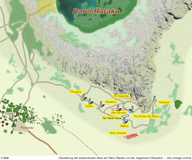 Rano Raraku Lageplan