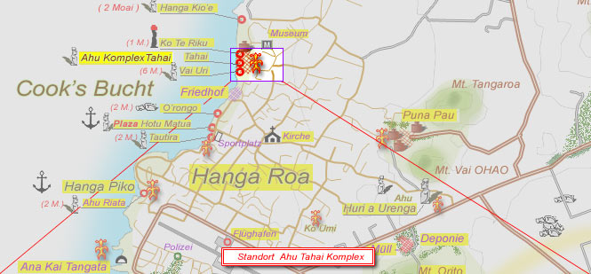 Standort-Karte Ahu Tahai - Komplex