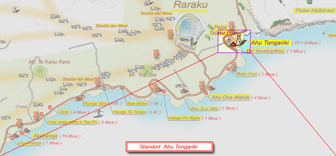 Standort-Karte Ahu Tongariki