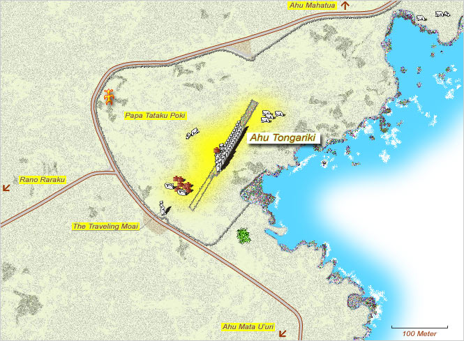 Standort-Karte Ahu Tongariki