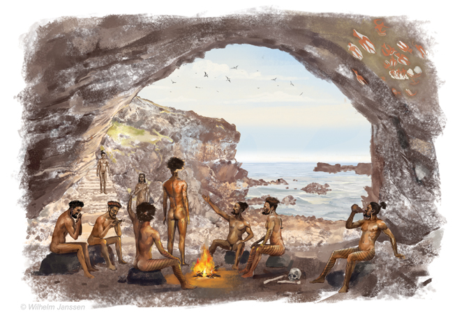 Die Kannibalen-Höhle Ana Kai Tangata bei Hanga Roa