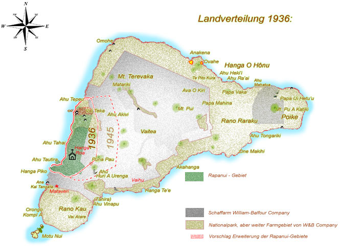 Landverteilung Osterinsel 1936