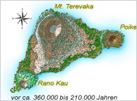 Die Osterinsel bei ihrer Entstehung vor 350000 Jahren